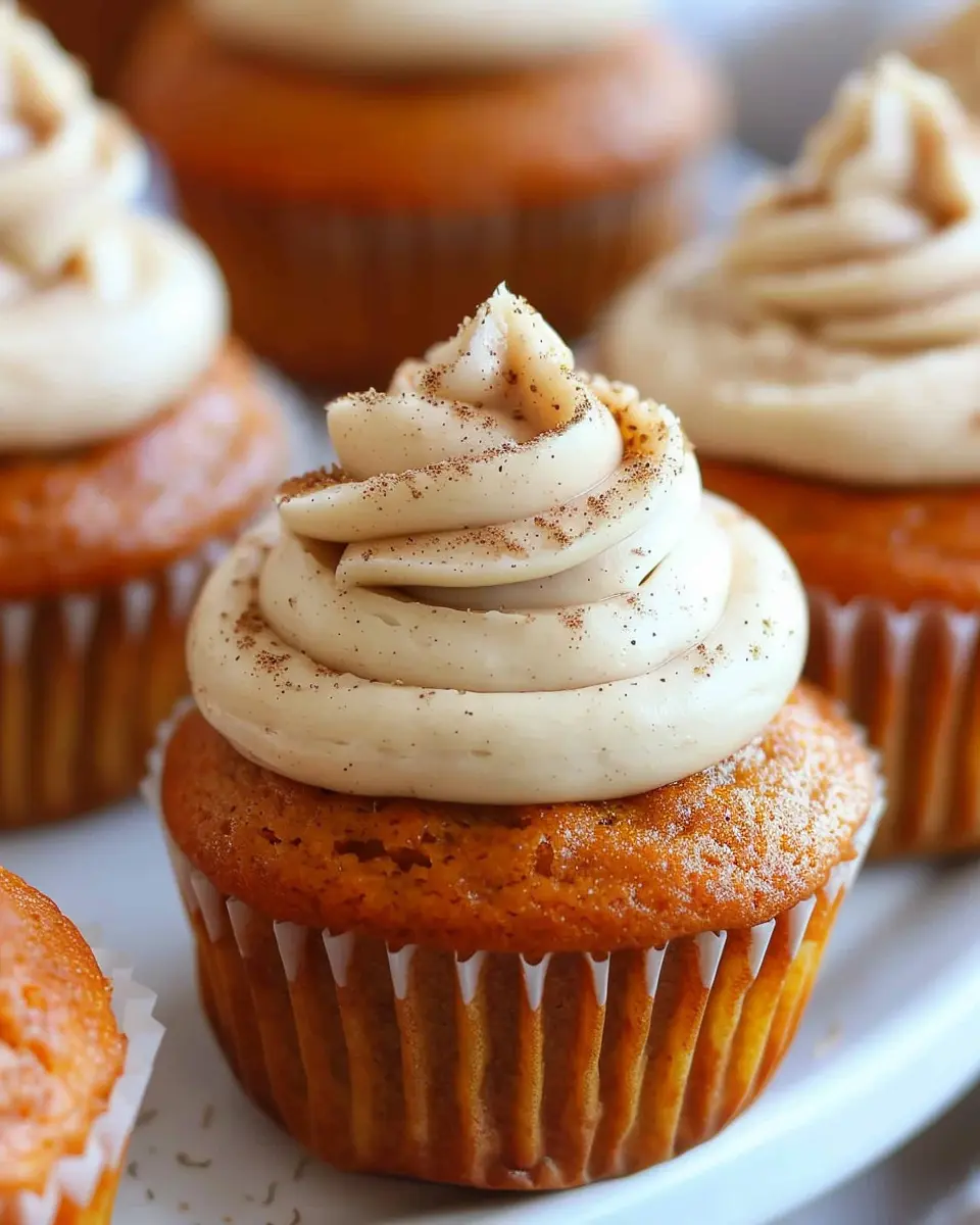 Pumpkin Cupcakes with Cinnamon Cream Cheese Frosting Blissfully Easy