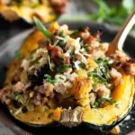 Sausage Stuffed Acorn Squash