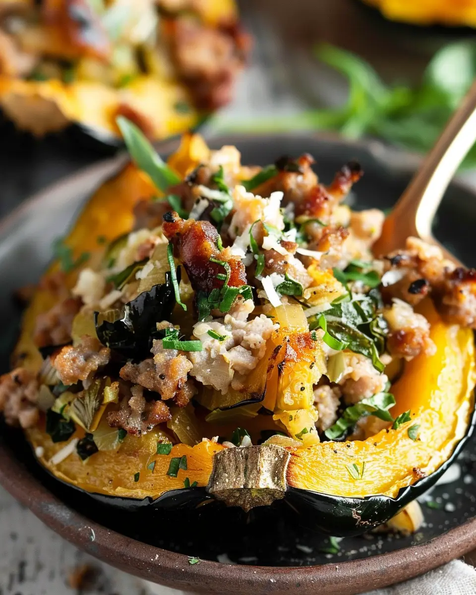 Sausage Stuffed Acorn Squash: A Delicious and Healthy Delight