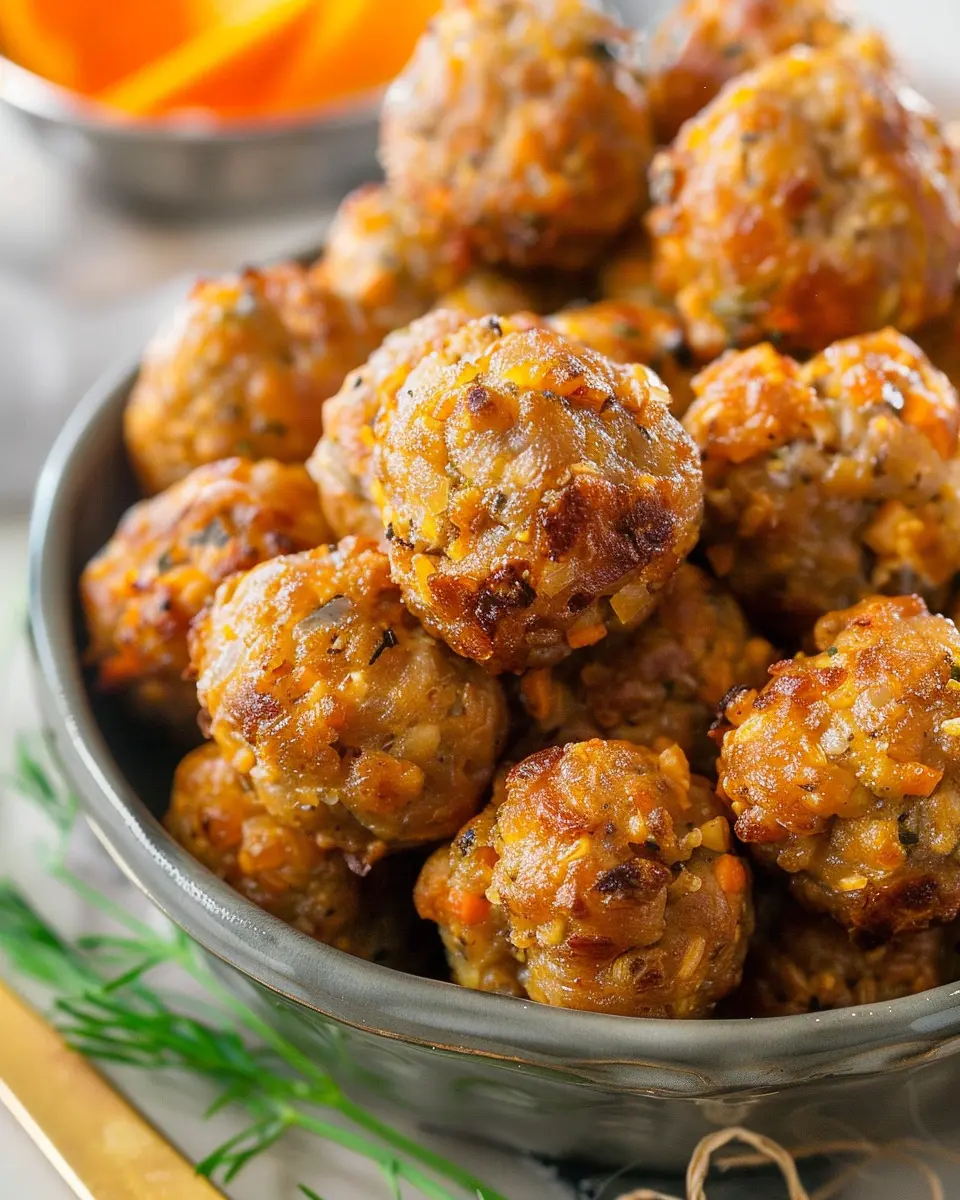 Sausage Balls: Easy, Juicy Treats with Turkey Bacon and Chicken Ham