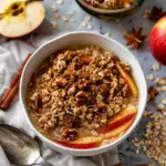 Healthy Breakfast Apple Crumble Oatmeal Bowl