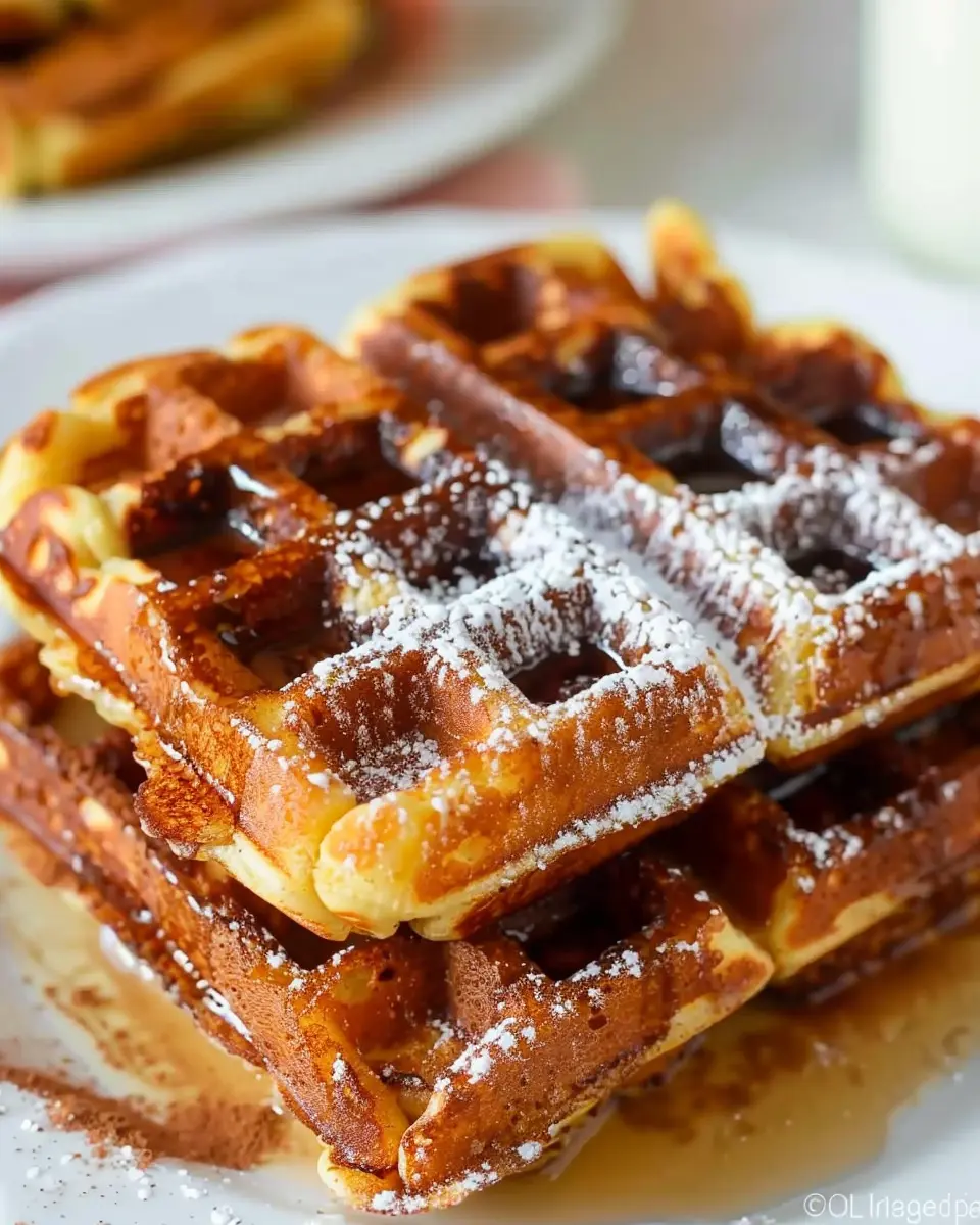 Cinnamon French Toast Waffles: Easy Indulgence with Turkey Bacon