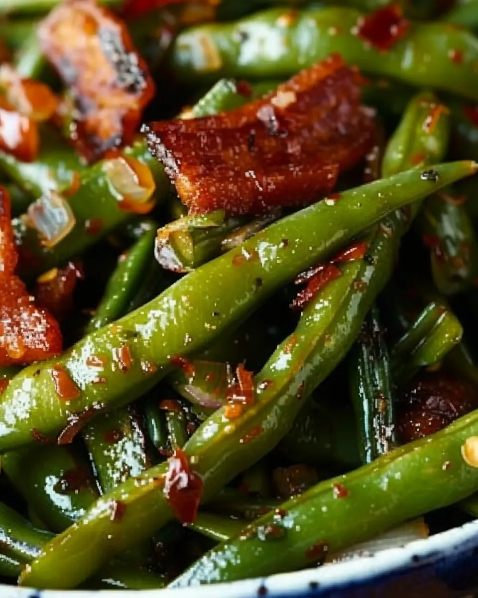 Sweet and Sour Green Beans with Turkey Bacon: A Flavorful Twist