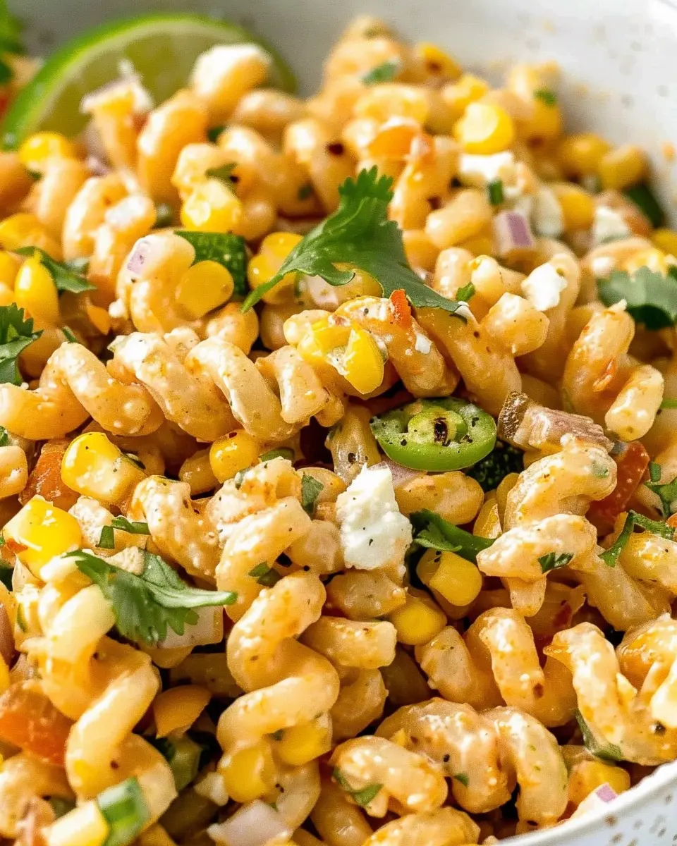 Healthy Mexican Street Corn Pasta Salad