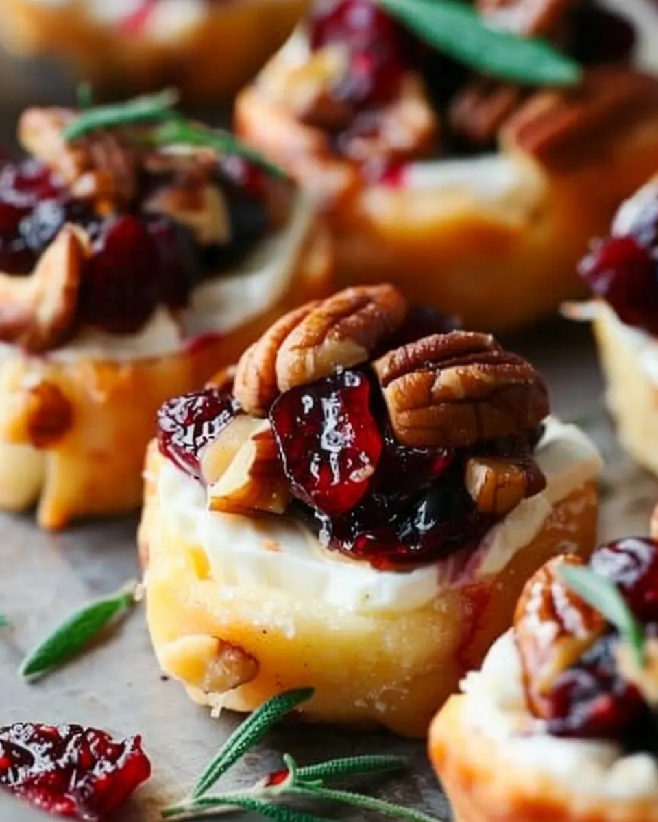 Cranberry Pecan Brie Bites: Easy Indulgence for Every Occasion
