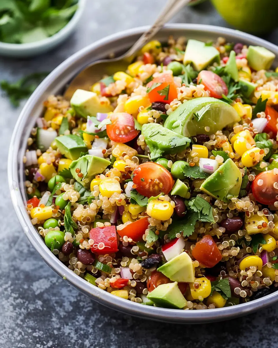 Mexican Quinoa Salad with Honey Lime Vinaigrette: Easy and Fresh