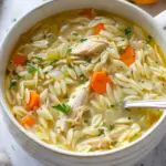 Lemon Chicken Orzo Soup