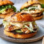 Grilled Tahini Chicken Caesar Sandwiches