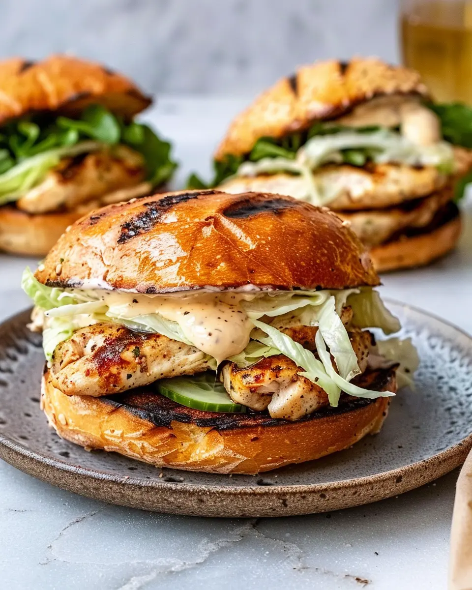 Grilled Tahini Chicken Caesar Sandwiches: Easy, Delicious Twist on a Classic
