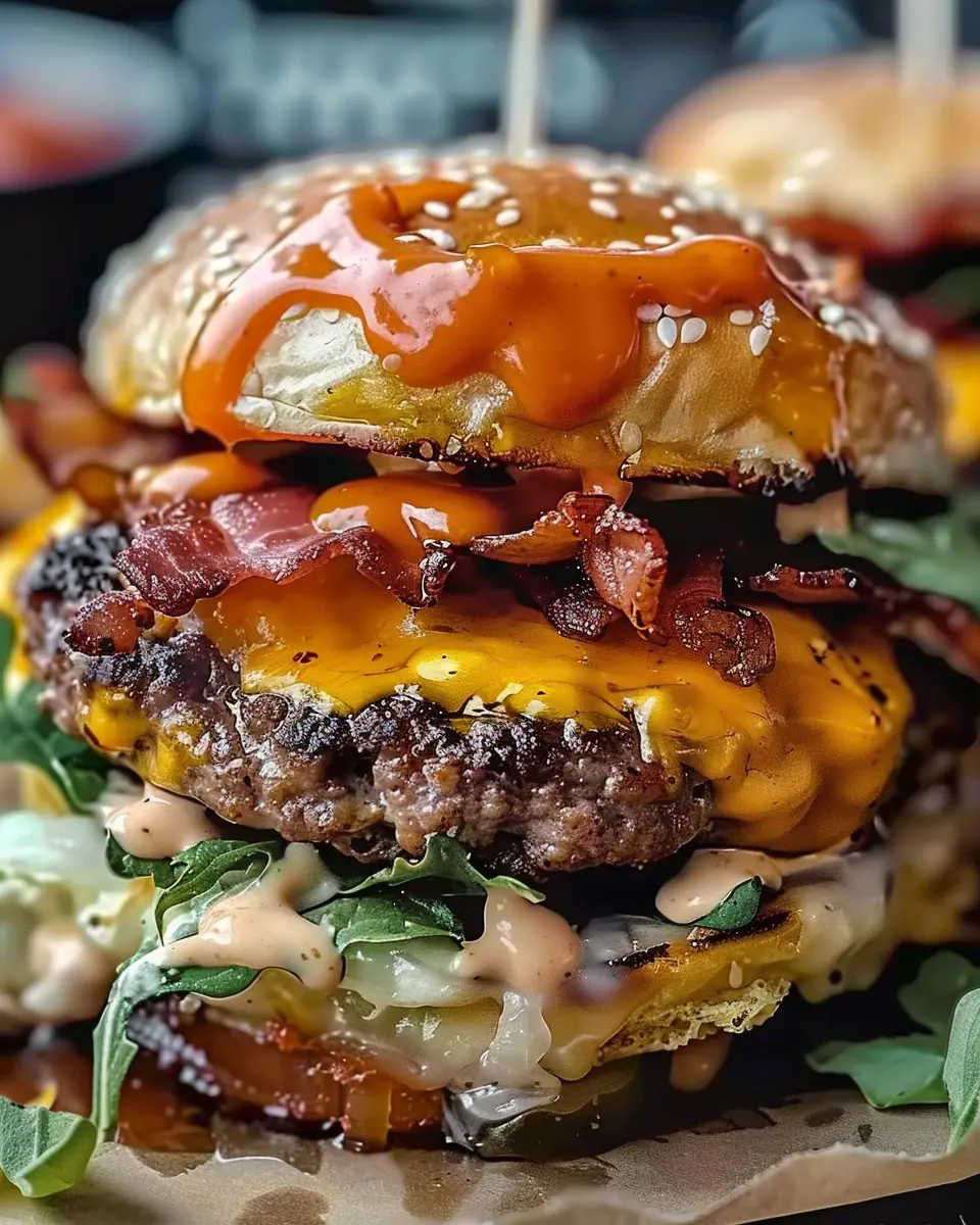 Crack Burgers: Indulgent Turkey Bacon and Chicken Ham Delight