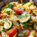 Garlic Butter Zucchini and Tomato Pasta