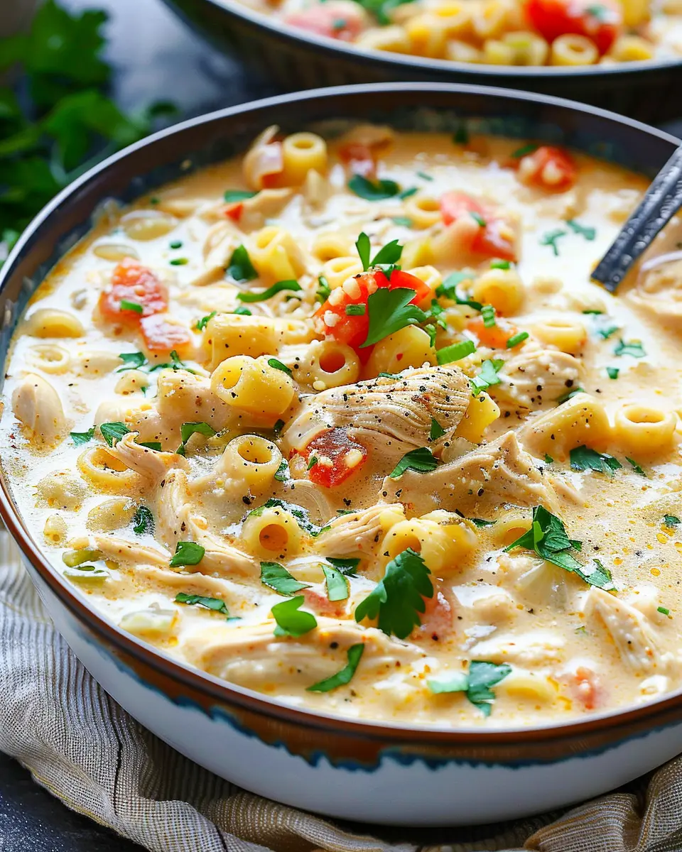 Creamy Parmesan Cajun Chicken Pasta Soup: Indulgent Comfort in a Bowl