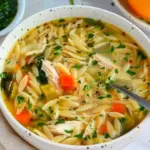 Easy Lemon Chicken Orzo Soup Recipe