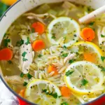 Lemon Chicken Orzo Soup