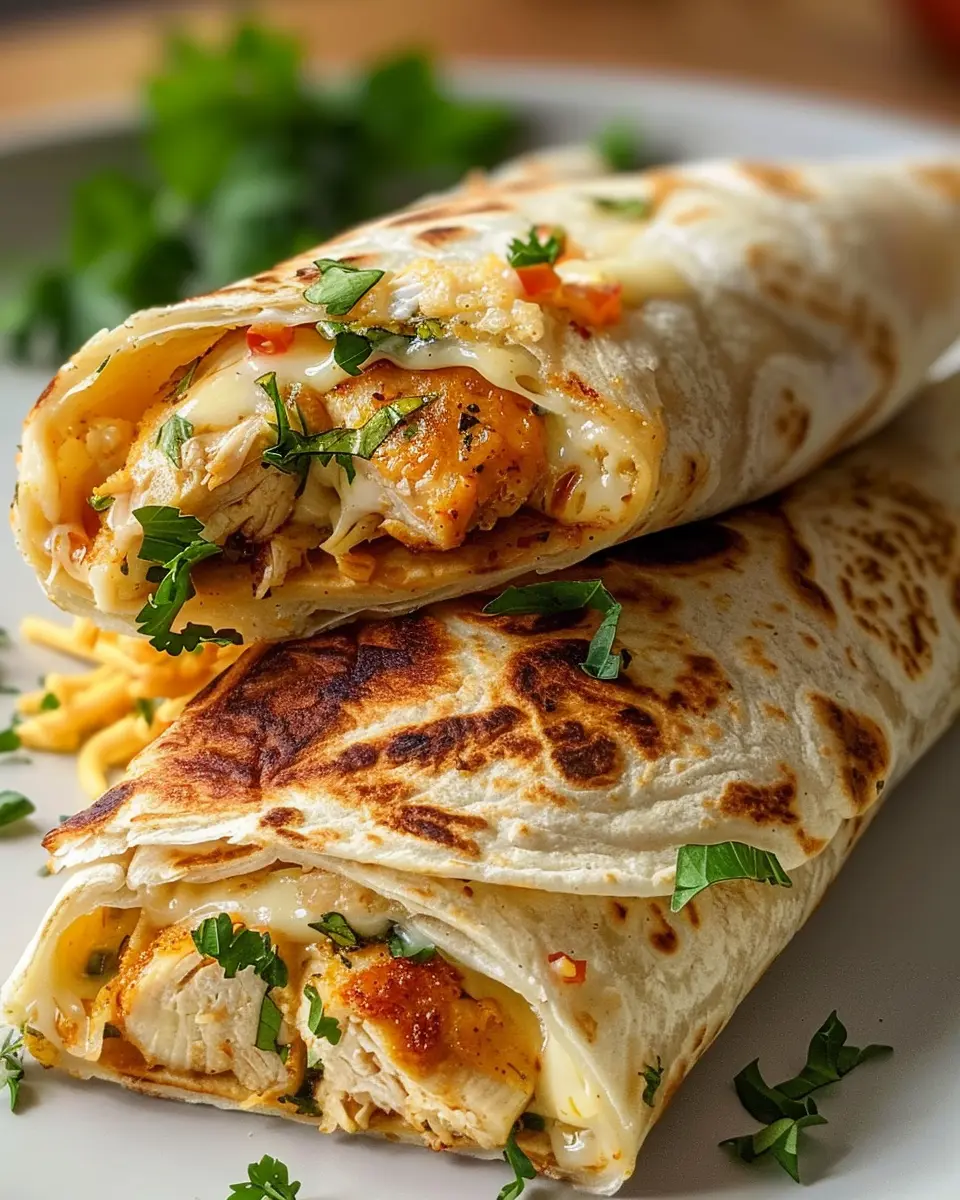 Cheesy Garlic Chicken Wraps: Easy and Delicious Homemade Delight