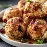 Thanksgiving Cranberry Turkey Stuffing Balls