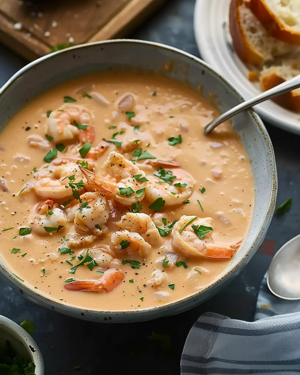 Creamy Crab and Shrimp Seafood Bisque: Indulgent Comfort at Home