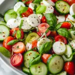 Fresh Cucumber Caprese Salad