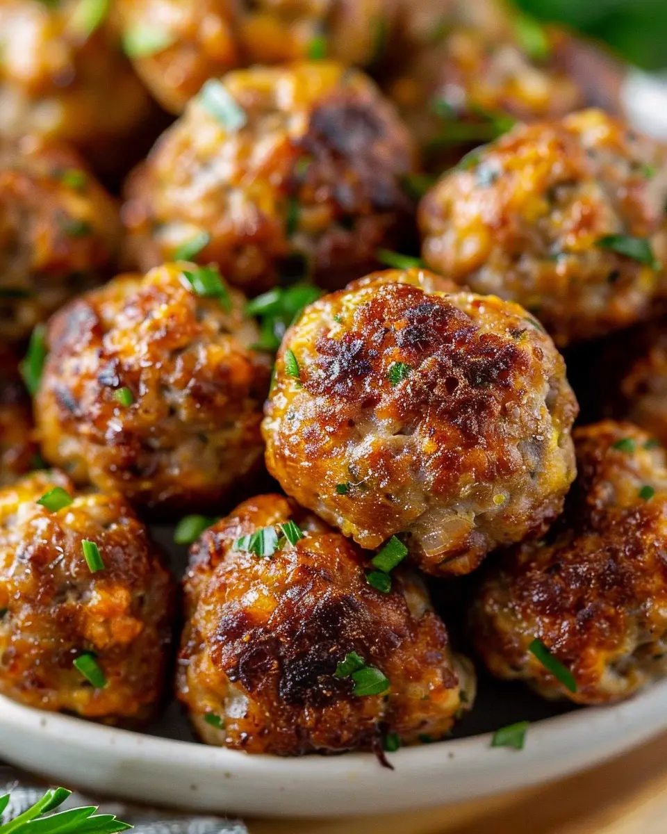Easy Sausage Balls Recipe: Delightful Treats with Turkey Bacon and Chicken Ham