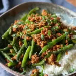 Asian Ground Turkey with Green Beans and Rice