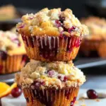 Cranberry Orange Muffins with Streusel Topping
