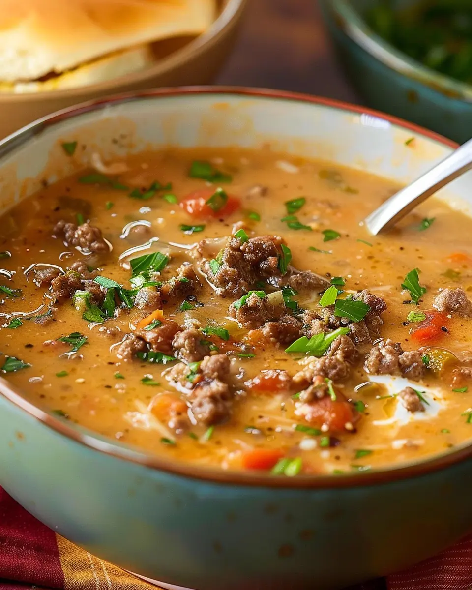 Cheeseburger Soup: A Hearty, Indulgent Twist with Turkey Bacon