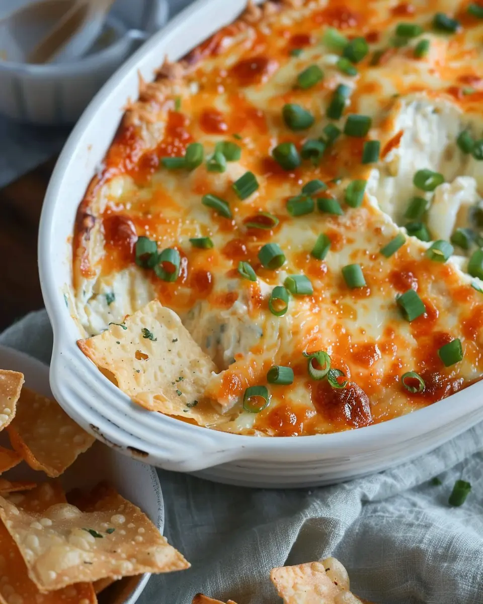 Hot Crab Rangoon Dip: Indulgent Flavor with Crispy Wonton Chips