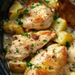 Crock Pot Garlic Parmesan Chicken and Potatoes