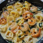 Shrimp Tortellini with Garlic Sauce