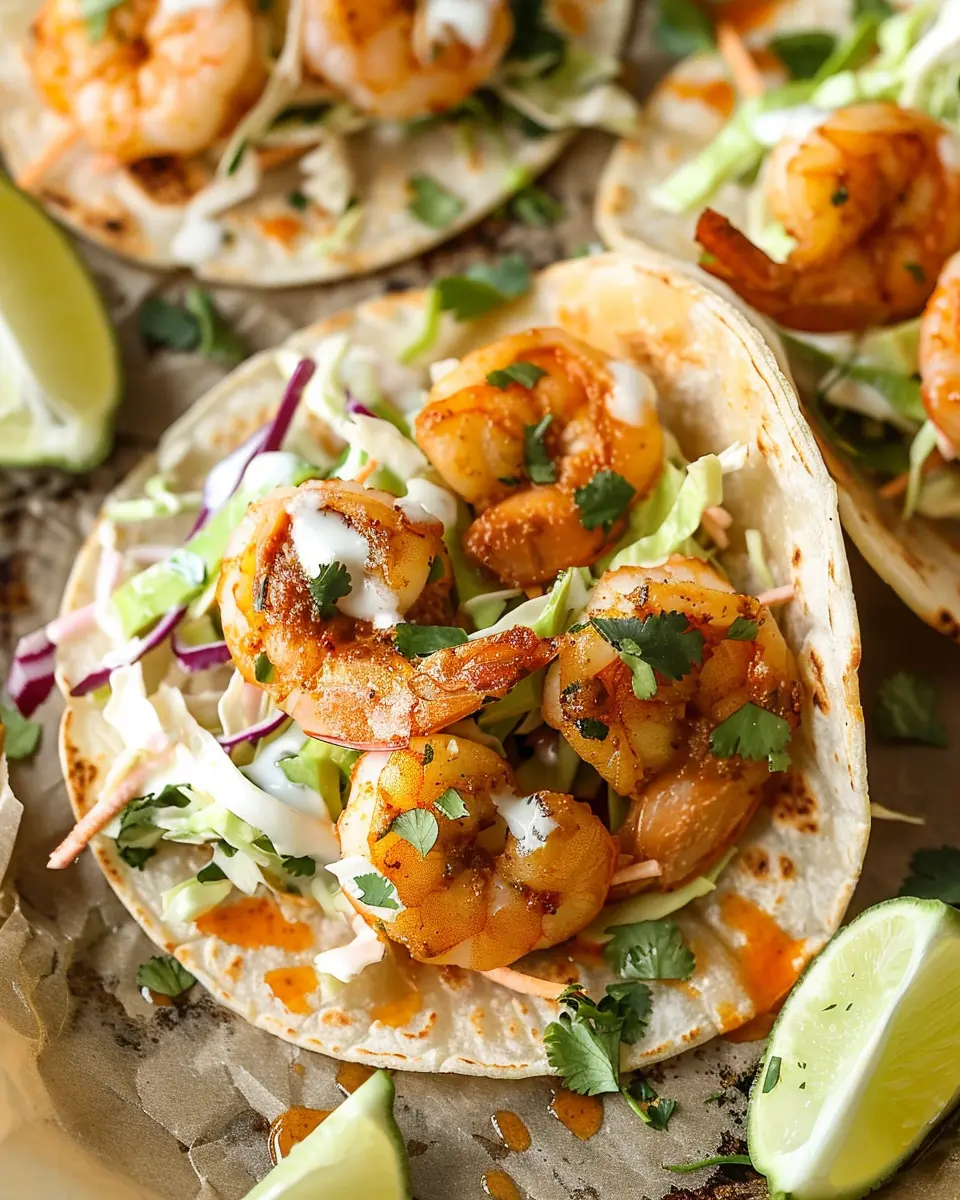 Shrimp Tacos with Lime Crema Slaw: Easy Homemade Delight