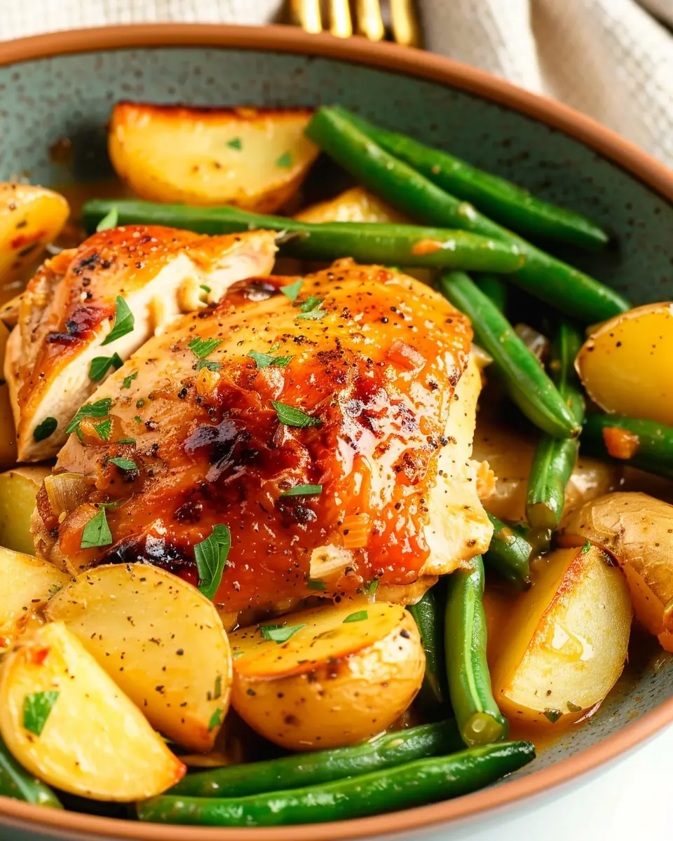 Slow Cooker Chicken and Potatoes: Easy Comfort with Green Beans